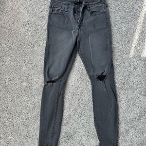 True Religon Women's Black Distressed Jeans